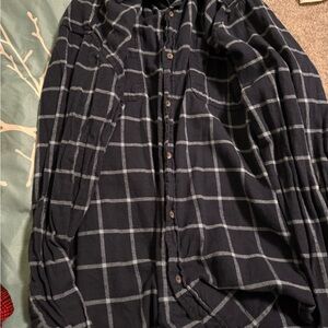 Goodfellow & Co Navy Plaid Casual Button Down Shirt